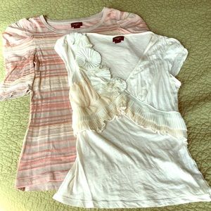 Lot of 2 Anthropologie Deletta tops EUC
